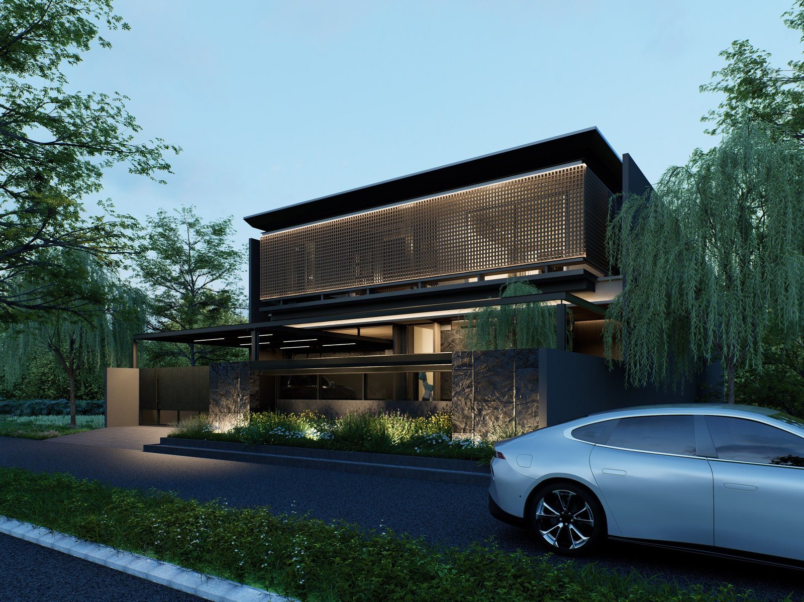 B House at dawn