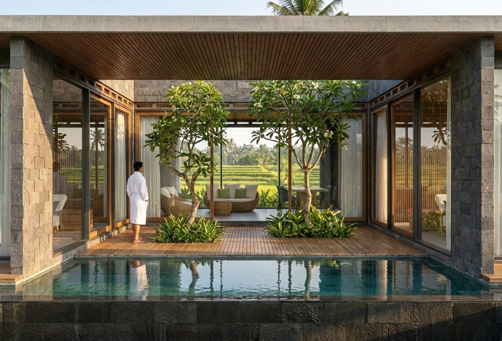 Pool courtyard