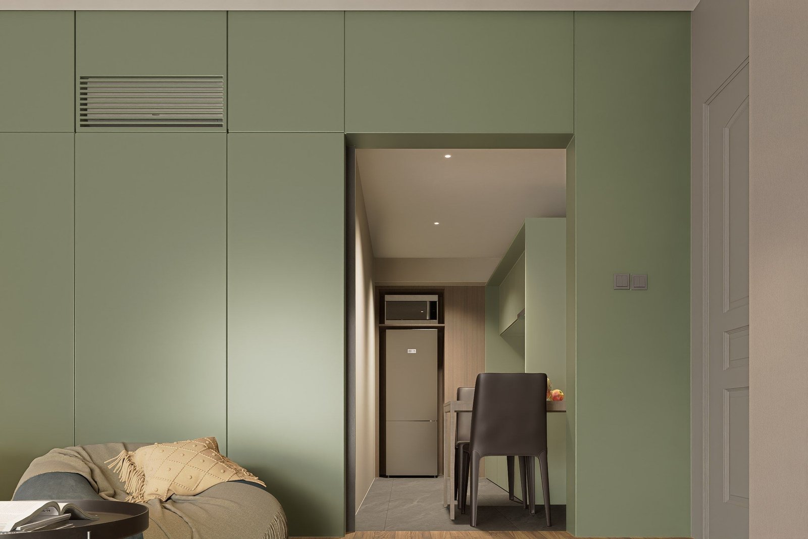 Entrance and bedroom nook