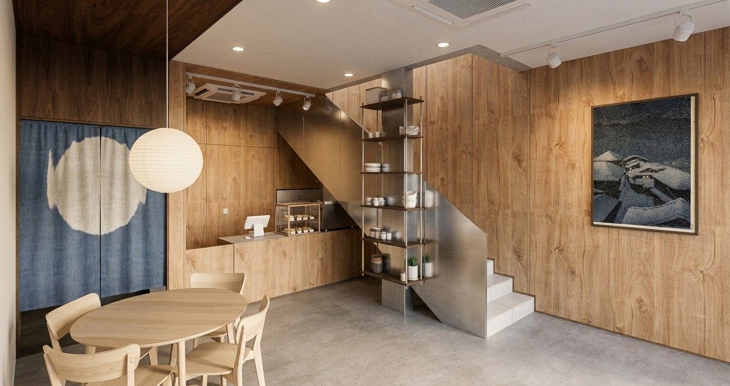 Café bar and stair