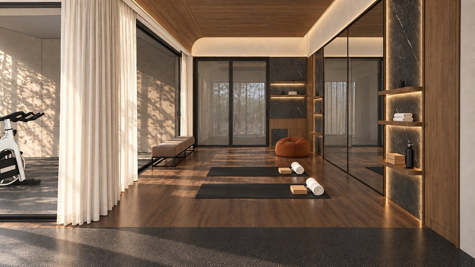 Gym stretching corner