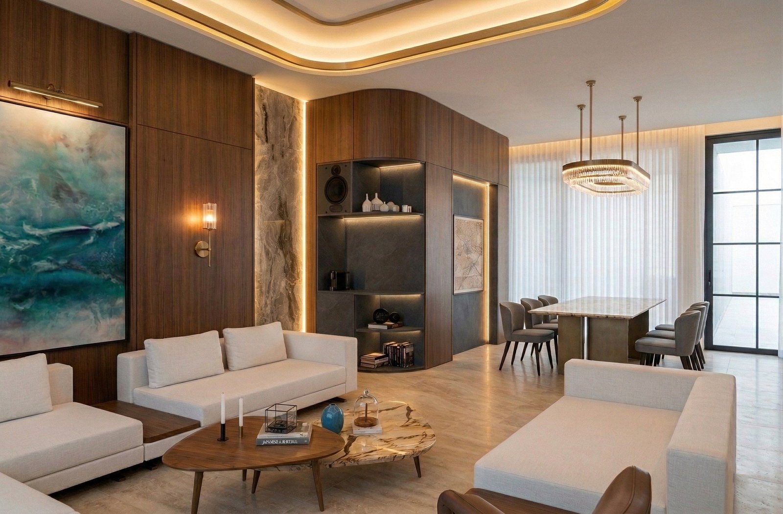 D House, pavilion living room