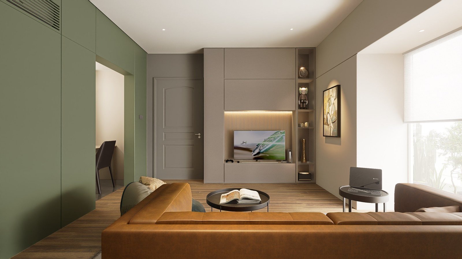 AM Unit, living room